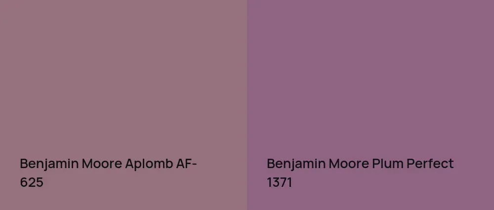 Benjamin Moore Aplomb AF-625 vs Benjamin Moore Plum Perfect 1371