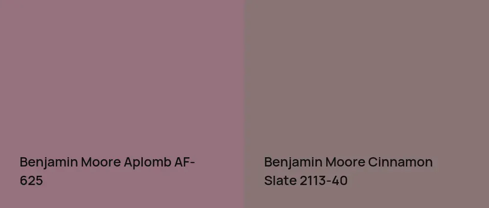 Benjamin Moore Aplomb AF-625 vs Benjamin Moore Cinnamon Slate 2113-40