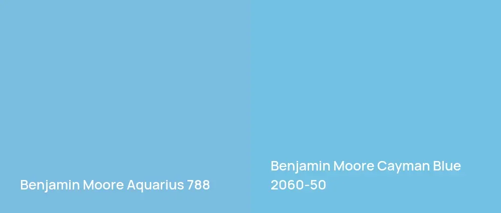 Benjamin Moore Aquarius 788 vs Benjamin Moore Cayman Blue 2060-50