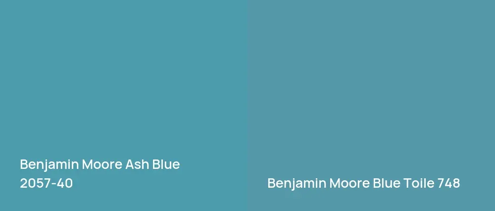 Benjamin Moore Ash Blue 2057-40 vs Benjamin Moore Blue Toile 748