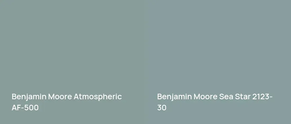 Benjamin Moore Atmospheric AF-500 vs Benjamin Moore Sea Star 2123-30