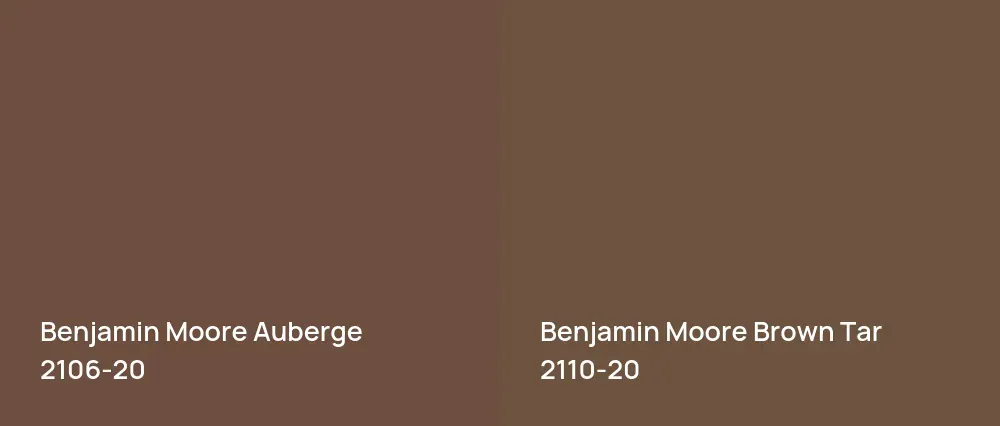 Benjamin Moore Auberge 2106-20 vs Benjamin Moore Brown Tar 2110-20