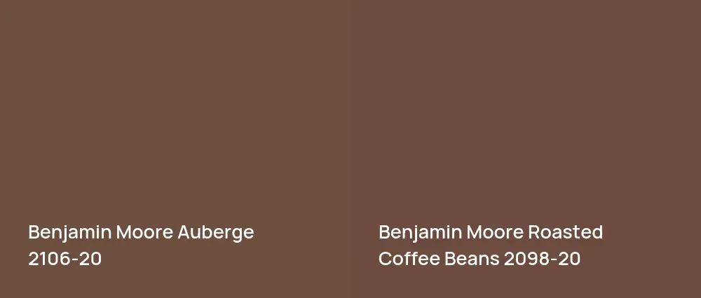 Benjamin Moore Auberge 2106-20 vs Benjamin Moore Roasted Coffee Beans 2098-20