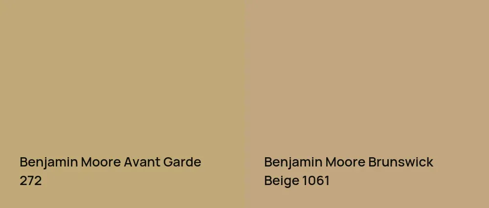 Benjamin Moore Avant Garde 272 vs Benjamin Moore Brunswick Beige 1061