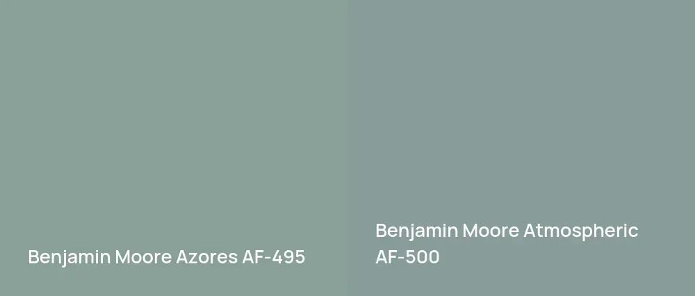 Benjamin Moore Azores AF-495 vs Benjamin Moore Atmospheric AF-500