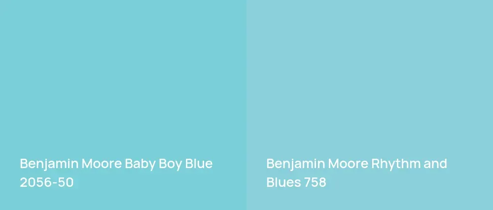 Benjamin Moore Baby Boy Blue 2056-50 vs Benjamin Moore Rhythm and Blues 758