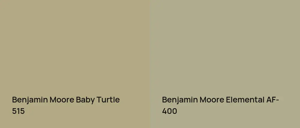 Benjamin Moore Baby Turtle 515 vs Benjamin Moore Elemental AF-400