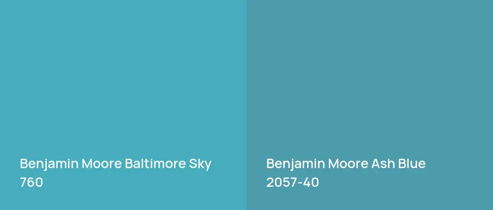 Benjamin Moore Baltimore Sky 760 vs Benjamin Moore Ash Blue 2057-40