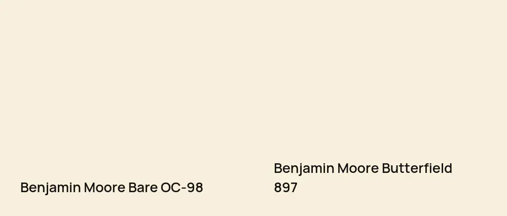 Benjamin Moore Bare OC-98 vs Benjamin Moore Butterfield 897
