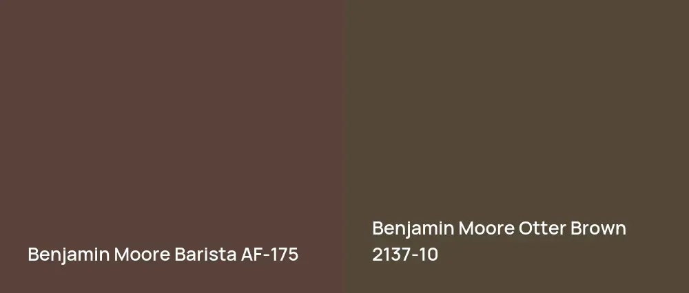Benjamin Moore Barista AF-175 vs Benjamin Moore Otter Brown 2137-10