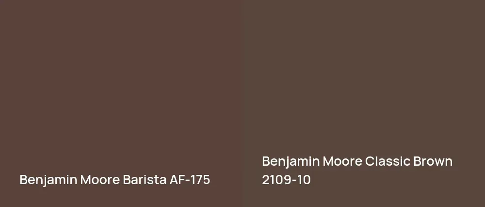 Benjamin Moore Barista AF-175 vs Benjamin Moore Classic Brown 2109-10