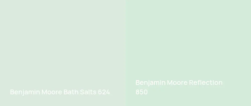 Benjamin Moore Bath Salts 624 vs Benjamin Moore Reflection 850