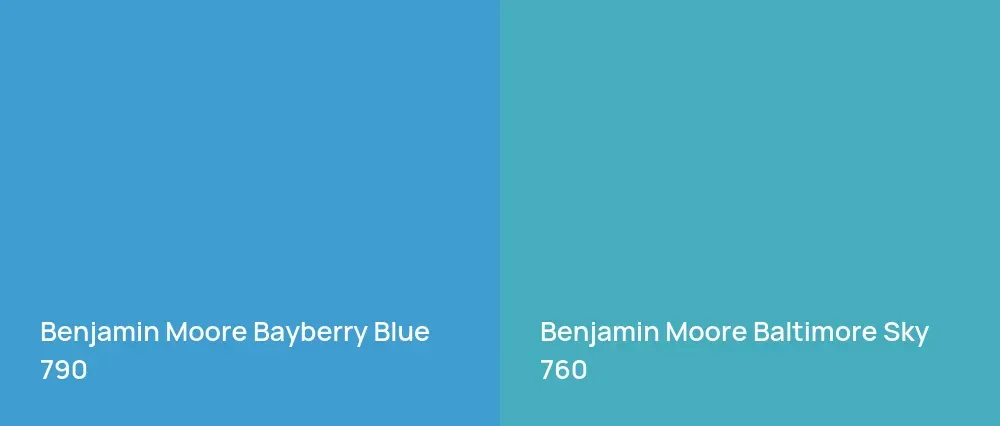 Benjamin Moore Bayberry Blue 790 vs Benjamin Moore Baltimore Sky 760