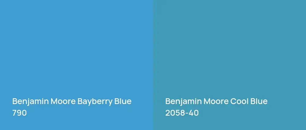 Benjamin Moore Bayberry Blue 790 vs Benjamin Moore Cool Blue 2058-40