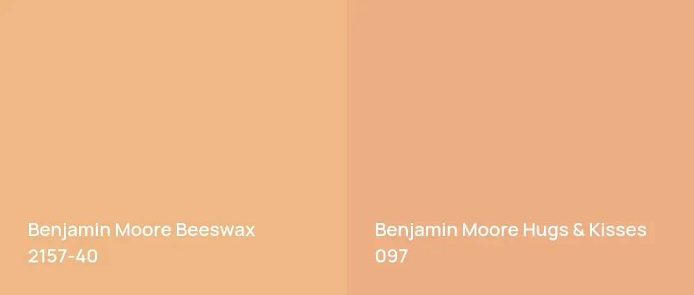 Benjamin Moore Beeswax 2157-40 vs Benjamin Moore Hugs & Kisses 097