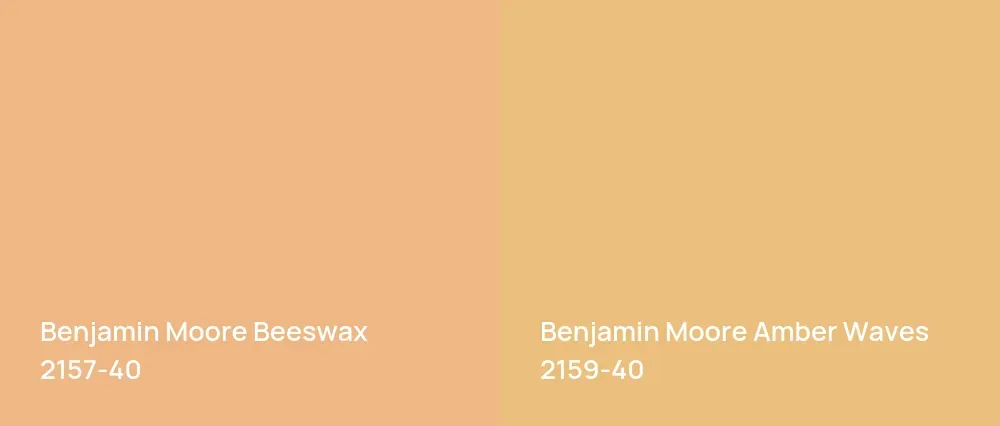 Benjamin Moore Beeswax 2157-40 vs Benjamin Moore Amber Waves 2159-40