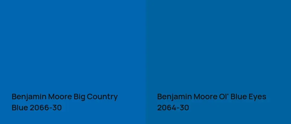 Benjamin Moore Big Country Blue 2066-30 vs Benjamin Moore Ol' Blue Eyes 2064-30