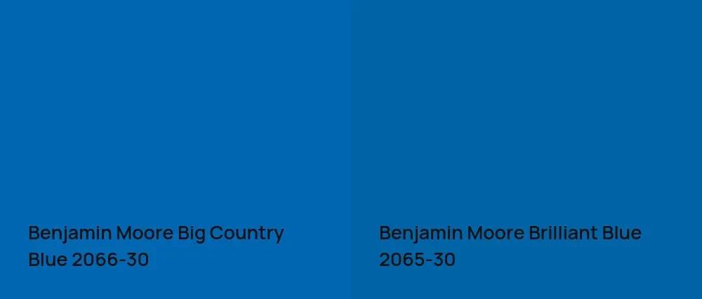 Benjamin Moore Big Country Blue 2066-30 vs Benjamin Moore Brilliant Blue 2065-30