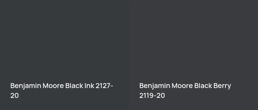 Benjamin Moore Black Ink 2127-20 vs Benjamin Moore Black Berry 2119-20