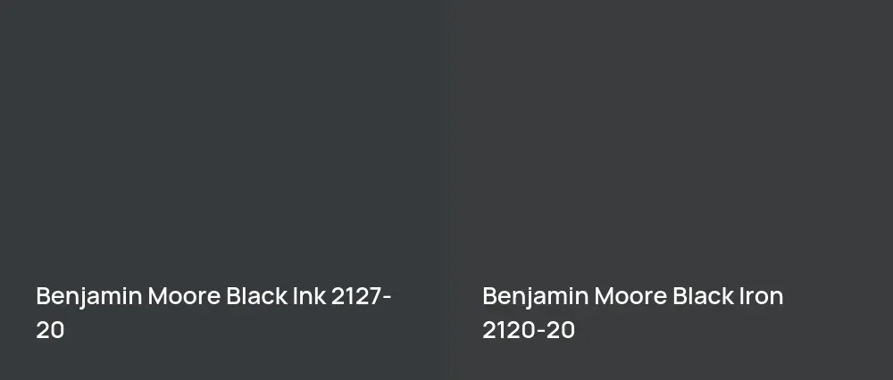 Benjamin Moore Black Ink 2127-20 vs Benjamin Moore Black Iron 2120-20