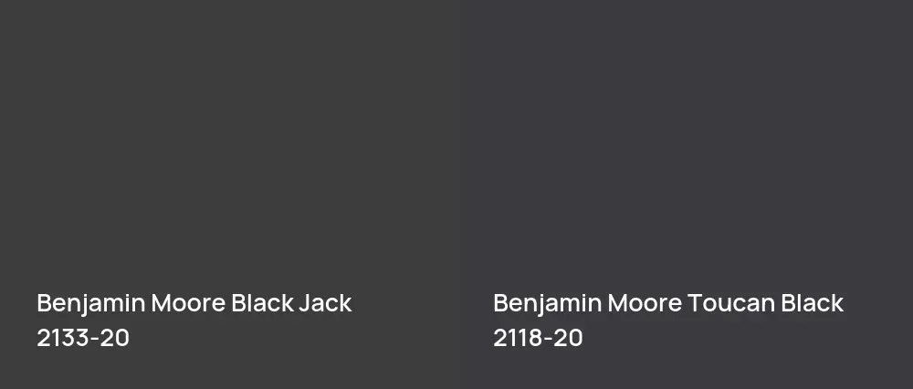 Benjamin Moore Black Jack 2133-20 vs Benjamin Moore Toucan Black 2118-20