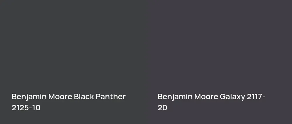Benjamin Moore Black Panther 2125-10 vs Benjamin Moore Galaxy 2117-20