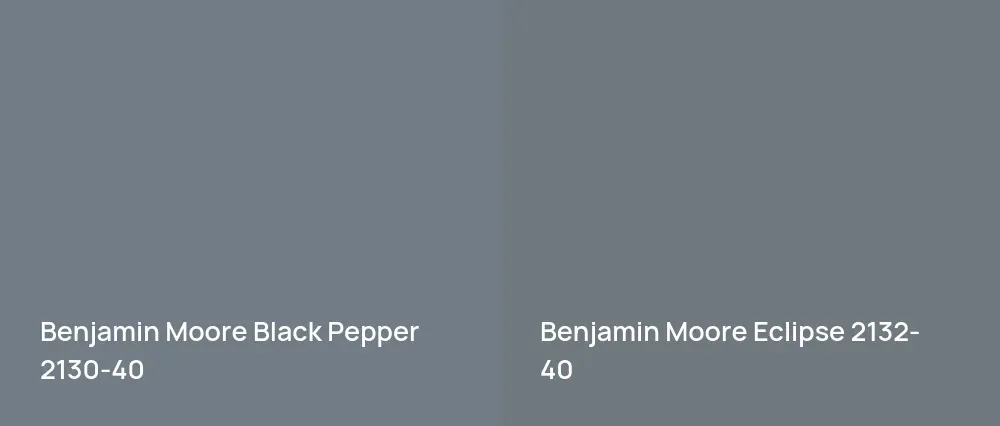 Benjamin Moore Black Pepper 2130-40 vs Benjamin Moore Eclipse 2132-40