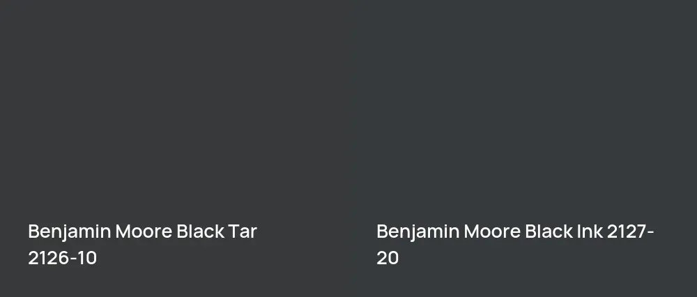 Benjamin Moore Black Tar 2126-10 vs Benjamin Moore Black Ink 2127-20