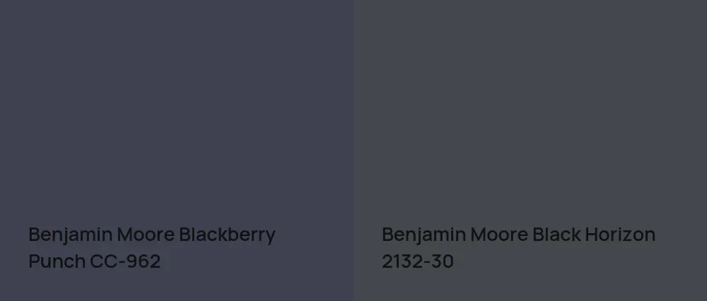 Benjamin Moore Blackberry Punch CC-962 vs Benjamin Moore Black Horizon 2132-30