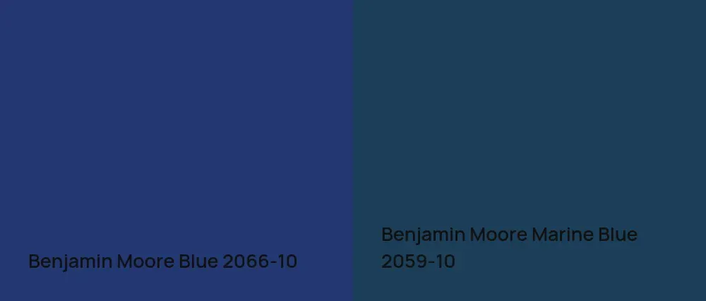 Benjamin Moore Blue 2066-10 vs Benjamin Moore Marine Blue 2059-10