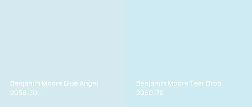 Benjamin Moore Blue Angel 2058-70 vs Benjamin Moore Tear Drop 2060-70
