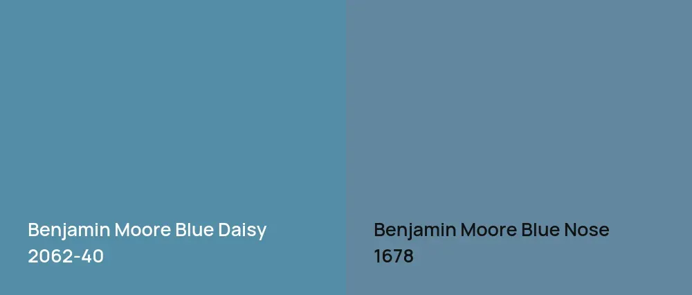 Benjamin Moore Blue Daisy 2062-40 vs Benjamin Moore Blue Nose 1678