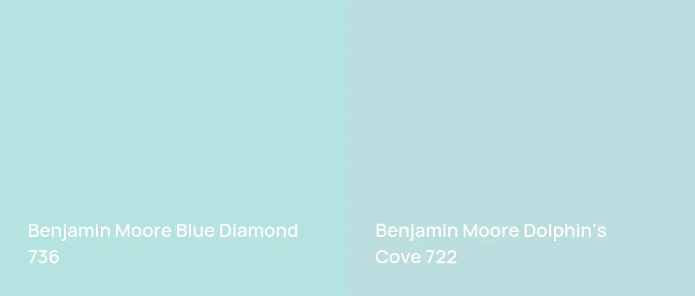 Benjamin Moore Blue Diamond 736 vs Benjamin Moore Dolphin's Cove 722