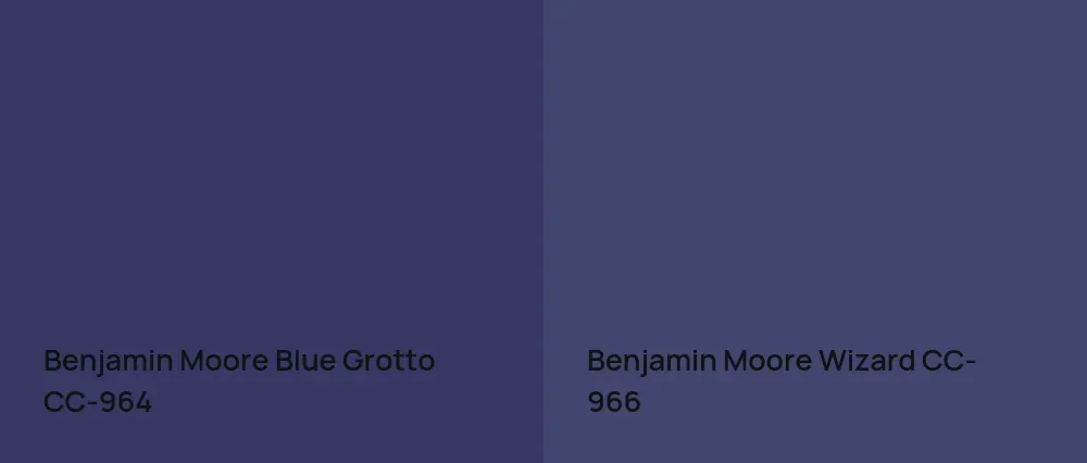 Benjamin Moore Blue Grotto CC-964 vs Benjamin Moore Wizard CC-966