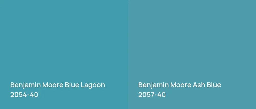 Benjamin Moore Blue Lagoon 2054-40 vs Benjamin Moore Ash Blue 2057-40