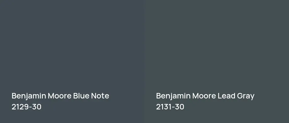 Benjamin Moore Blue Note 2129-30 vs Benjamin Moore Lead Gray 2131-30