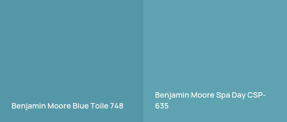 Benjamin Moore Blue Toile 748 vs Benjamin Moore Spa Day CSP-635