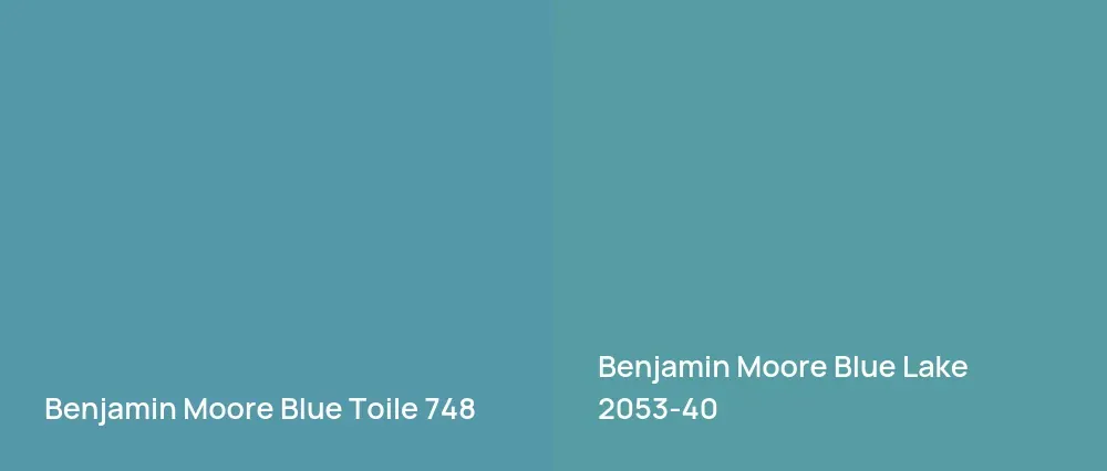Benjamin Moore Blue Toile 748 vs Benjamin Moore Blue Lake 2053-40