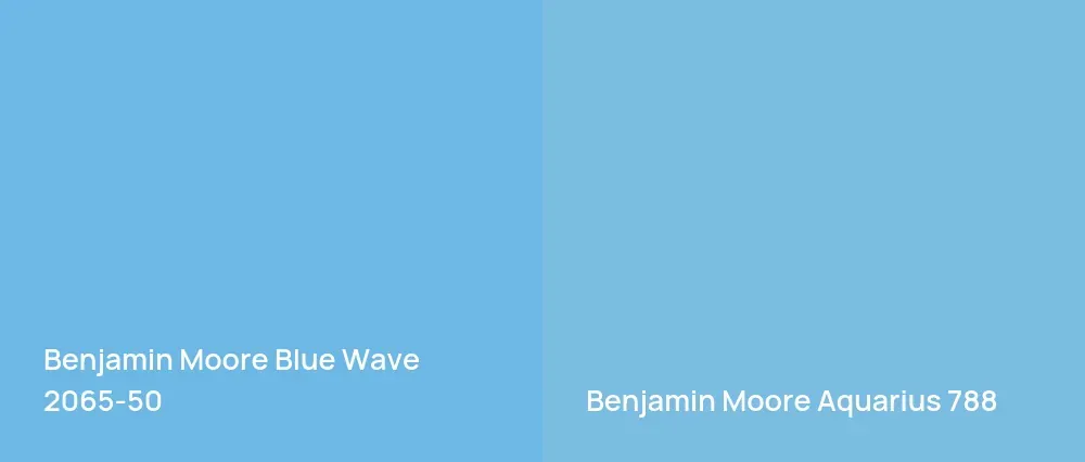 Benjamin Moore Blue Wave 2065-50 vs Benjamin Moore Aquarius 788