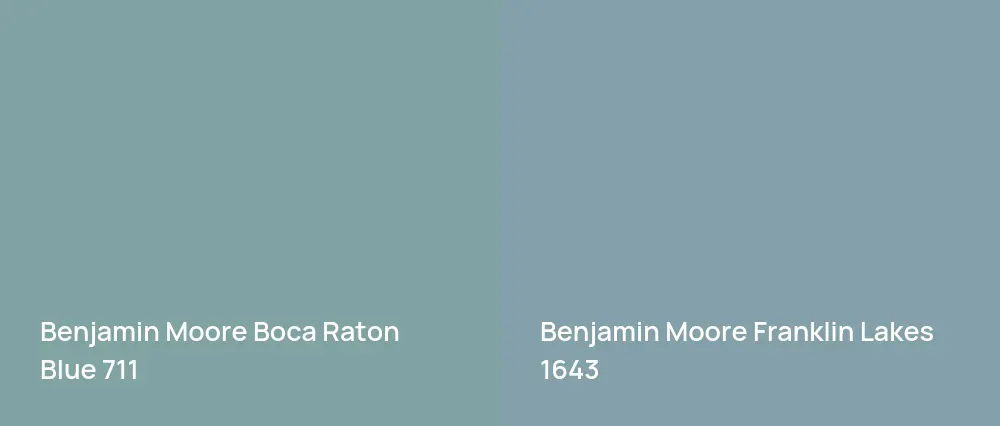 Benjamin Moore Boca Raton Blue 711 vs Benjamin Moore Franklin Lakes 1643