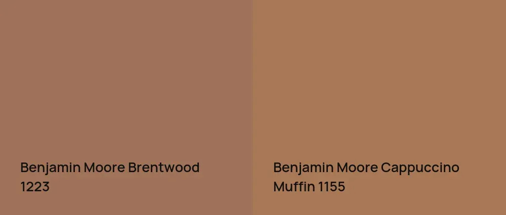 Benjamin Moore Brentwood 1223 vs Benjamin Moore Cappuccino Muffin 1155