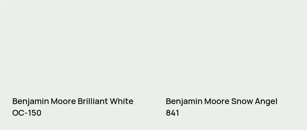 Benjamin Moore Brilliant White OC-150 vs Benjamin Moore Snow Angel 841
