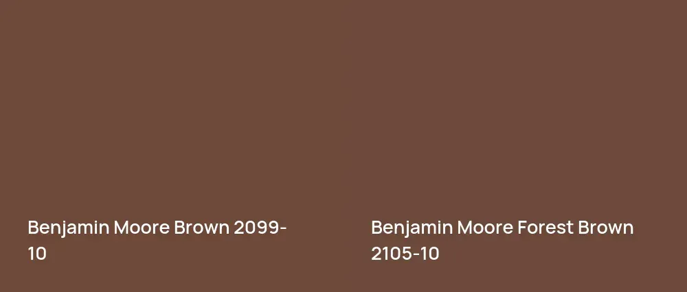 Benjamin Moore Brown 2099-10 vs Benjamin Moore Forest Brown 2105-10