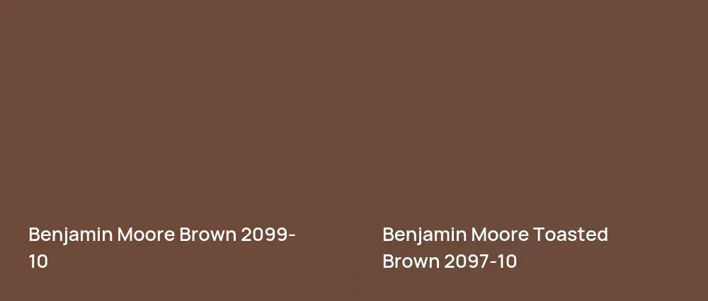 Benjamin Moore Brown 2099-10 vs Benjamin Moore Toasted Brown 2097-10