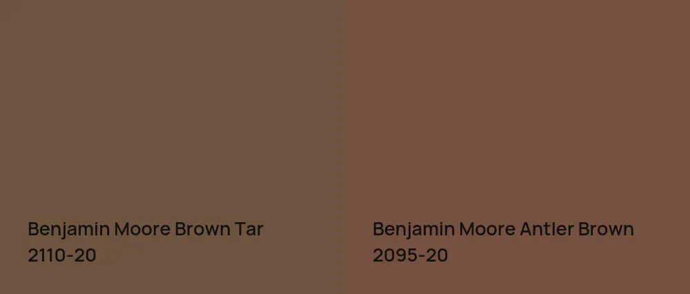 Benjamin Moore Brown Tar 2110-20 vs Benjamin Moore Antler Brown 2095-20