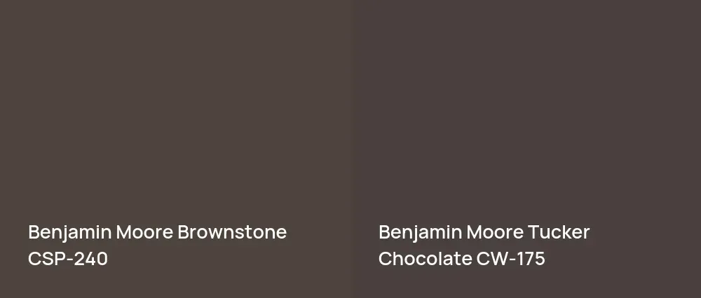 Benjamin Moore Brownstone CSP-240 vs Benjamin Moore Tucker Chocolate CW-175