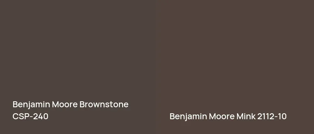 Benjamin Moore Brownstone CSP-240 vs Benjamin Moore Mink 2112-10