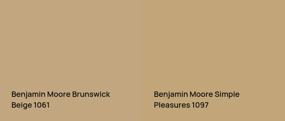 Benjamin Moore Brunswick Beige 1061 vs Benjamin Moore Simple Pleasures 1097