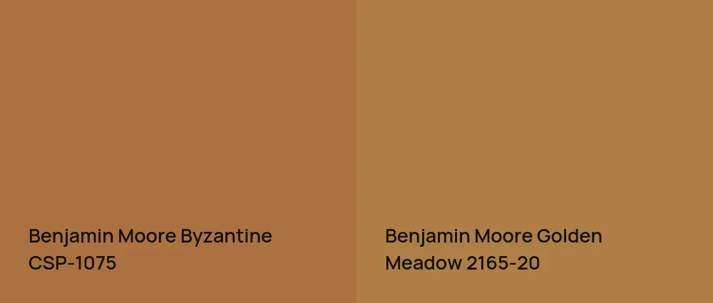 Benjamin Moore Byzantine CSP-1075 vs Benjamin Moore Golden Meadow 2165-20