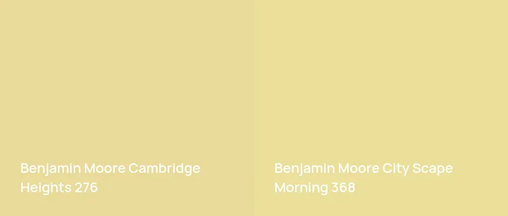 Benjamin Moore Cambridge Heights 276 vs Benjamin Moore City Scape Morning 368